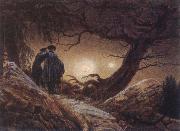 Caspar David Friedrich Two Men Looking at the Moon china oil painting reproduction